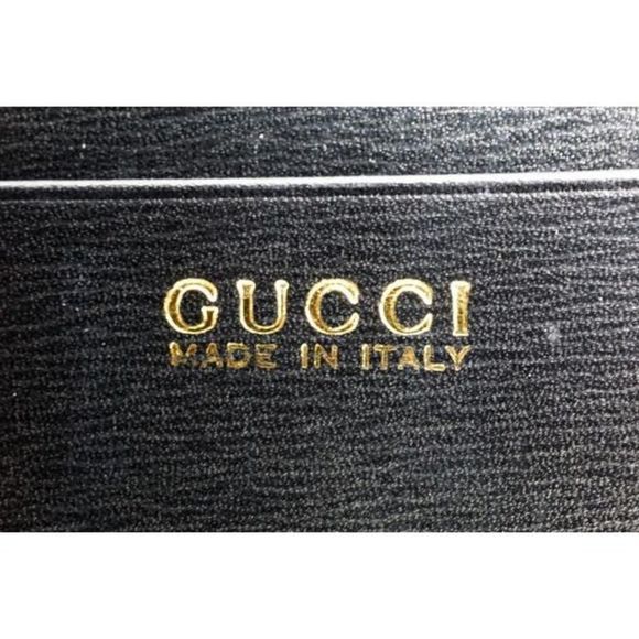 Gucci Vintage Folio Wallet Gold Hardware Crocodile Leather Black - Picture 9 of 9